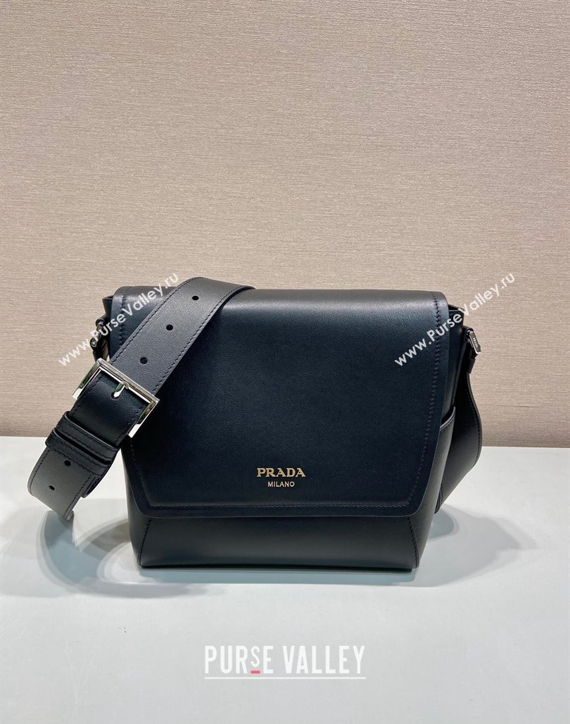 Prada Mens Medium Leather shoulder bag Black 2024 2VD069 (YZ-240715045)