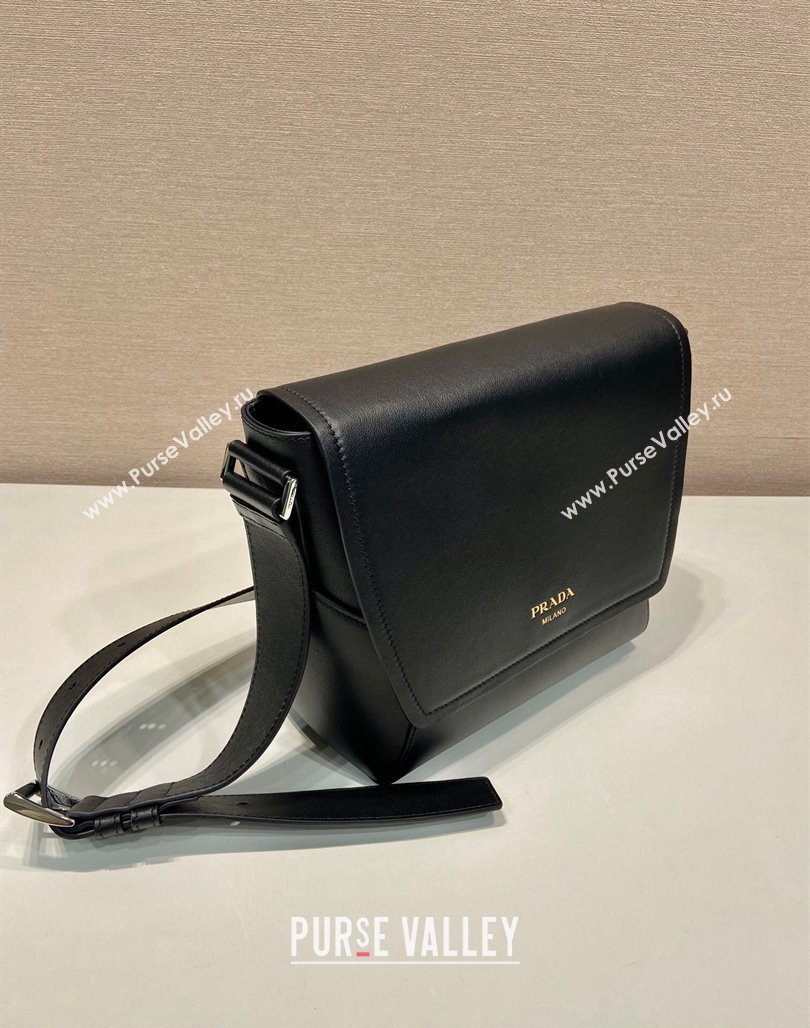 Prada Mens Medium Leather shoulder bag Black 2024 2VD069 (YZ-240715045)