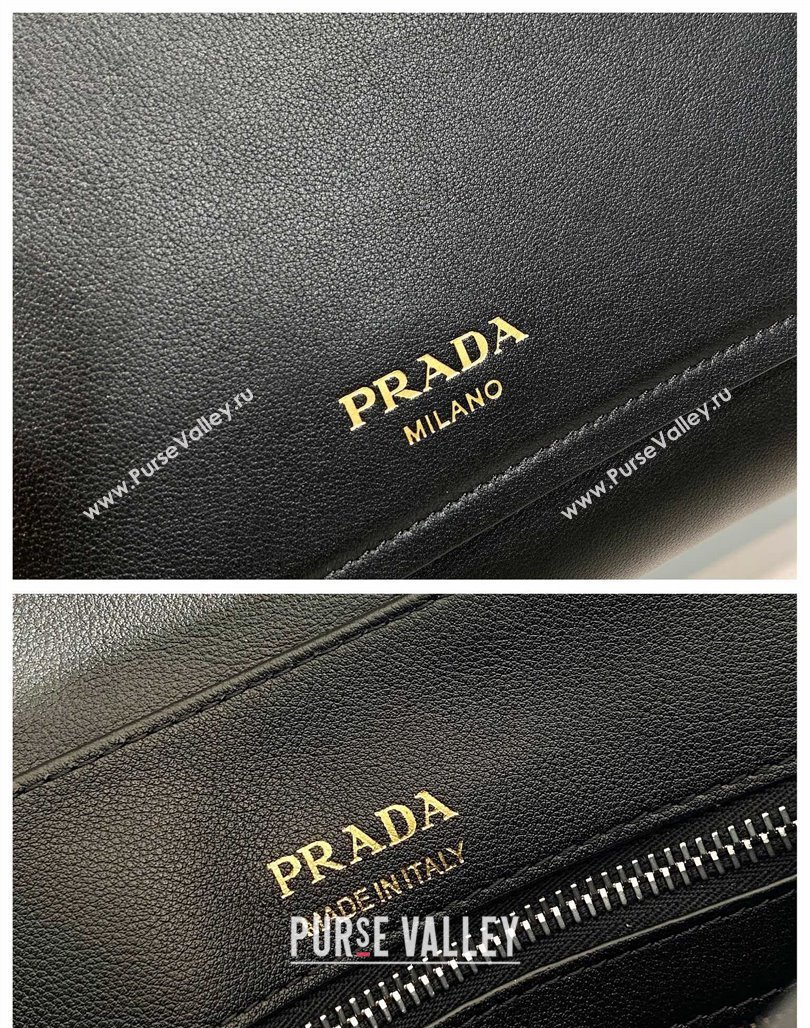 Prada Mens Medium Leather shoulder bag Black 2024 2VD069 (YZ-240715045)