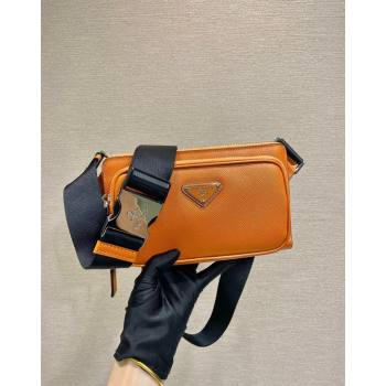 Prada Mens Saffiano Leather Belt bag 2VH156 Orange 2024 (YZ-240715046)