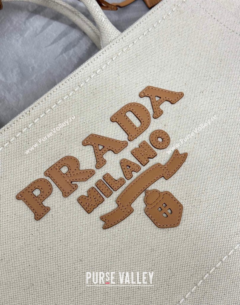 Prada Large linen blend tote bag 2024 1BG473 (YZ-240715047)