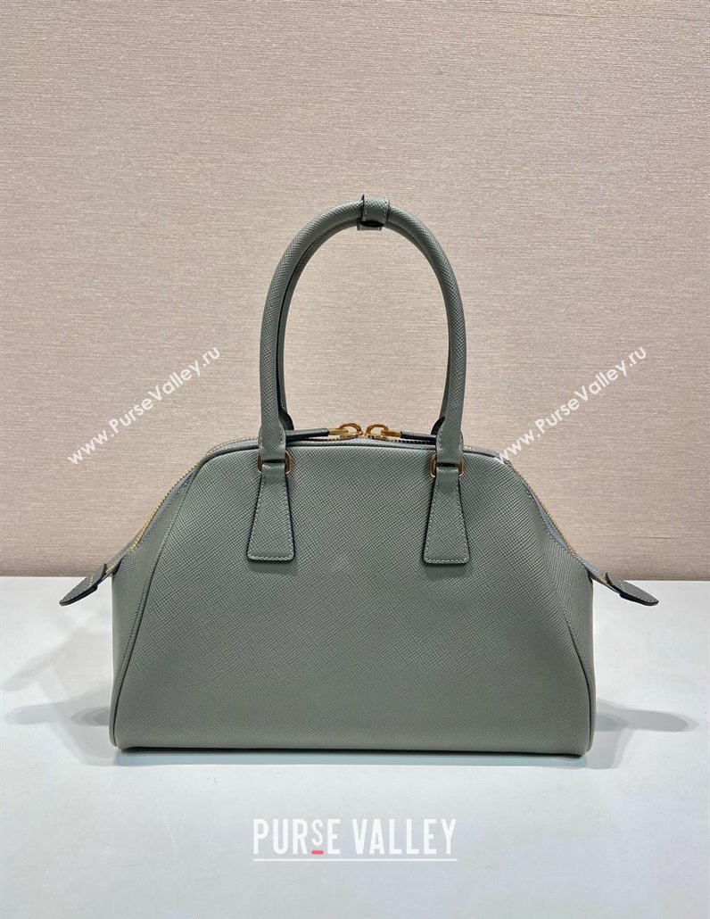 Prada Medium Saffiano leather top handle bag Grey 2024 1BG537 (YZ-240715056)