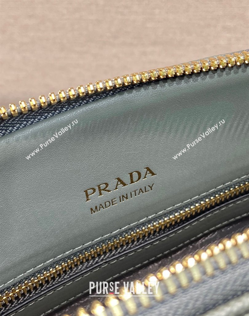 Prada Medium Saffiano leather top handle bag Grey 2024 1BG537 (YZ-240715056)