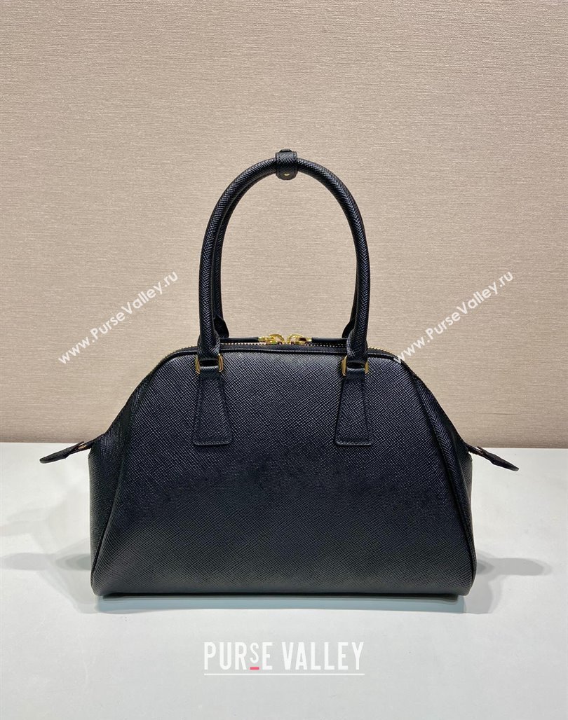 Prada Medium Saffiano leather top handle bag Black 2024 1BG537 (YZ-240715057)