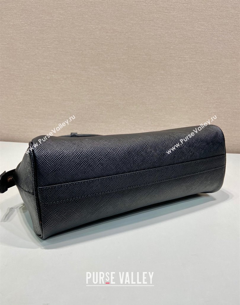 Prada Medium Saffiano leather top handle bag Black 2024 1BG537 (YZ-240715057)