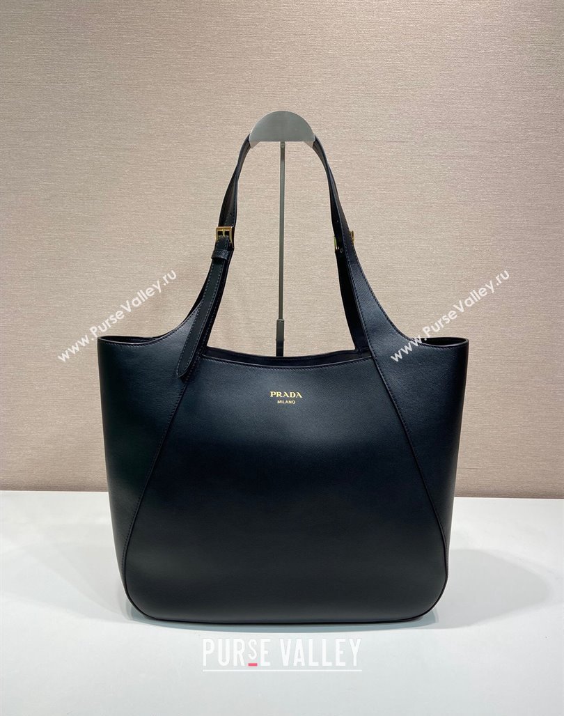 Prada Leather Tote bag 1bg512 Black 2024 (YZ-240715070)