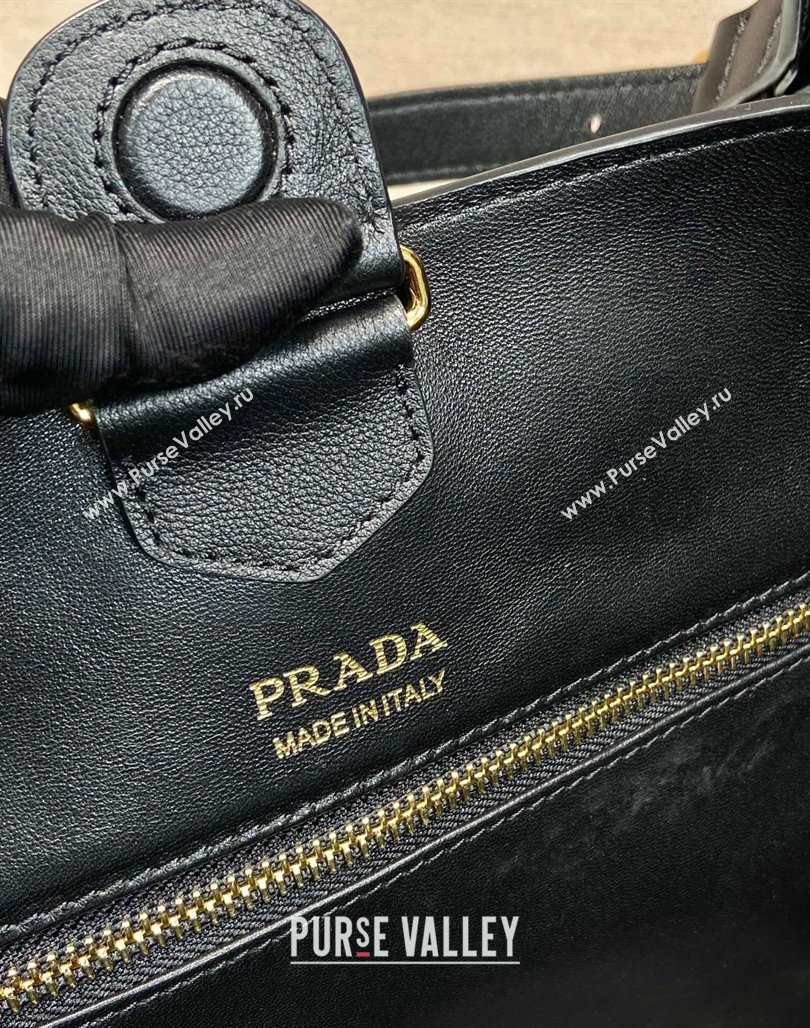 Prada Leather Tote bag 1bg512 Black 2024 (YZ-240715070)