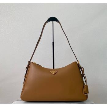 Prada Aimee Leather Hobo Bag 1BC228 Brown 2024 (YZ-240715029)