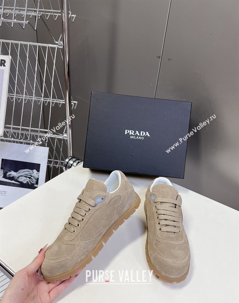 Prada Faded suede sneakers Beige 2024 071902 (MD-240719128)