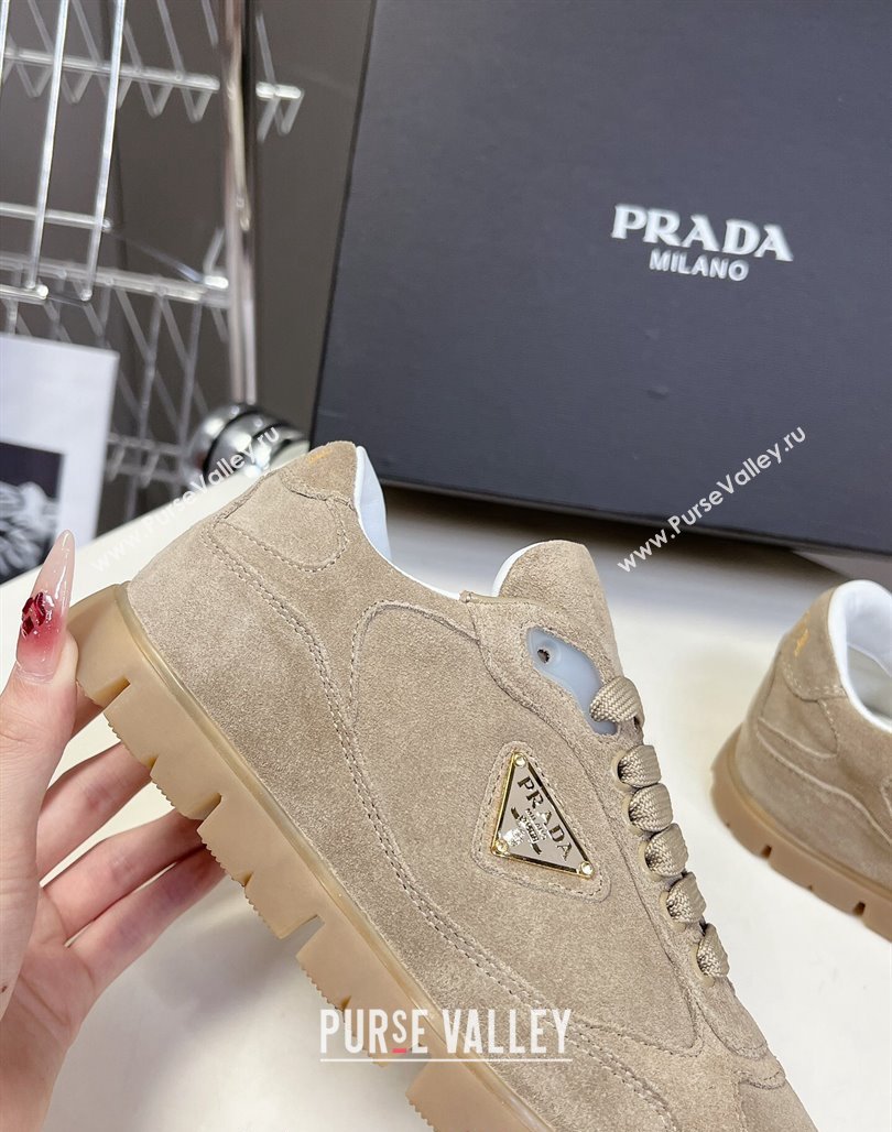 Prada Faded suede sneakers Beige 2024 071902 (MD-240719128)