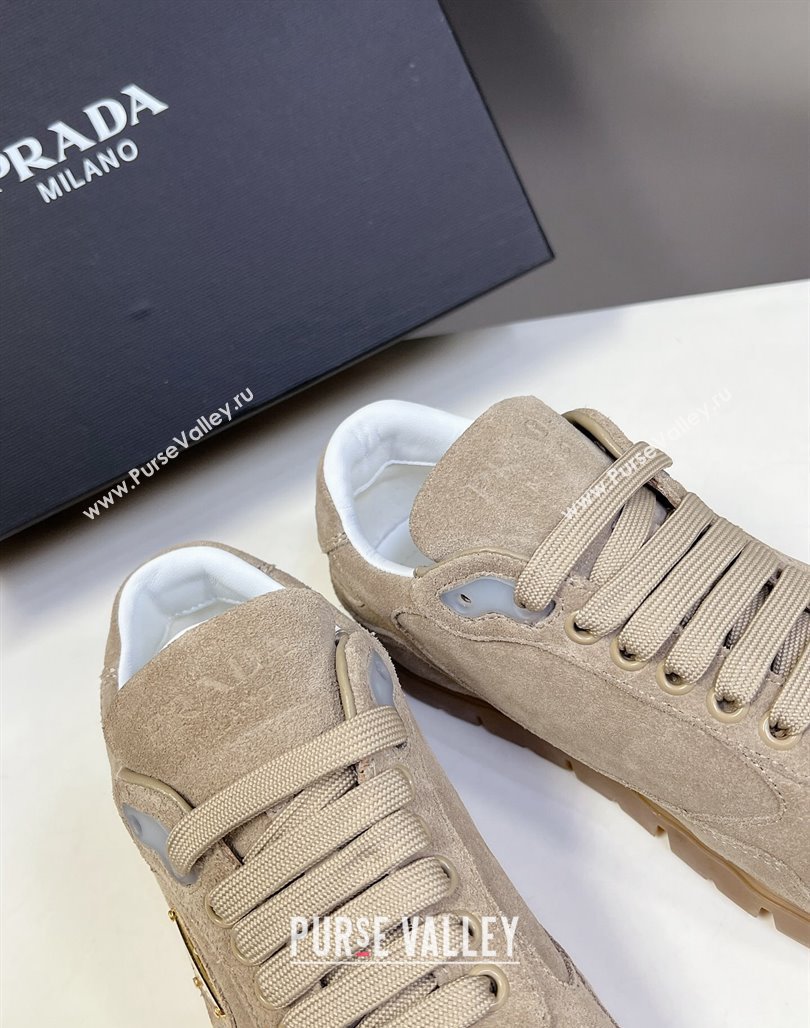 Prada Faded suede sneakers Beige 2024 071902 (MD-240719128)