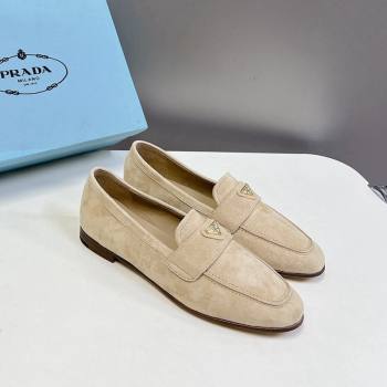 Prada Suede Loafers Flat Beige 2024 072004 (MD-240720025)