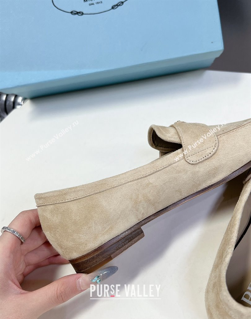 Prada Suede Loafers Flat Beige 2024 072004 (MD-240720025)