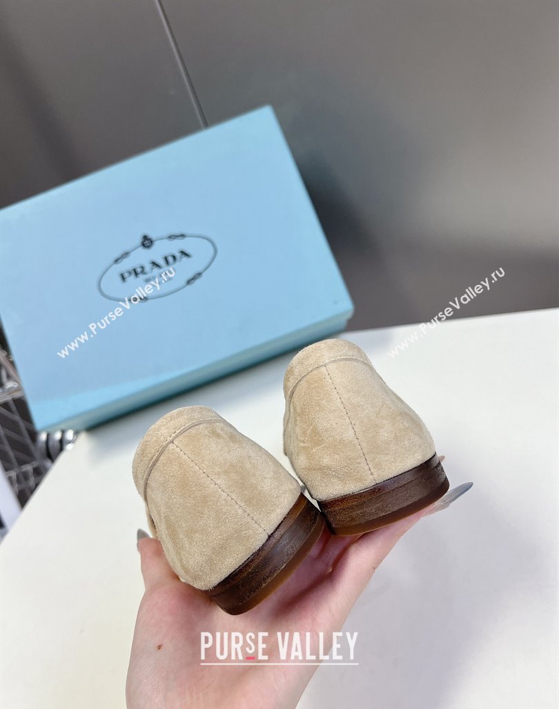 Prada Suede Loafers Flat Beige 2024 072004 (MD-240720025)