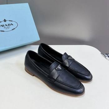 Prada Leather Loafers Flat Black 2024 072004 (MD-240720026)