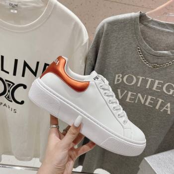 Prada White leather sneakers with Orange Tab 2024 071904 (KL-240719135)