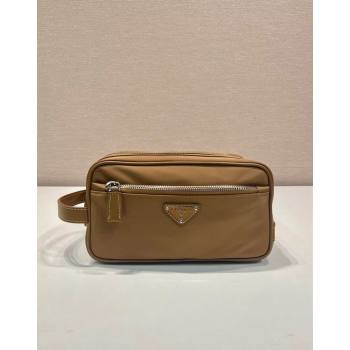 Prada Mens Re-Nylon and leather pouch Cork Beige 2024 2NA819 (YZ-240805081)