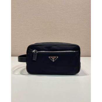 Prada Mens Re-Nylon and leather pouch Black 2024 2NA819 (YZ-240805082)