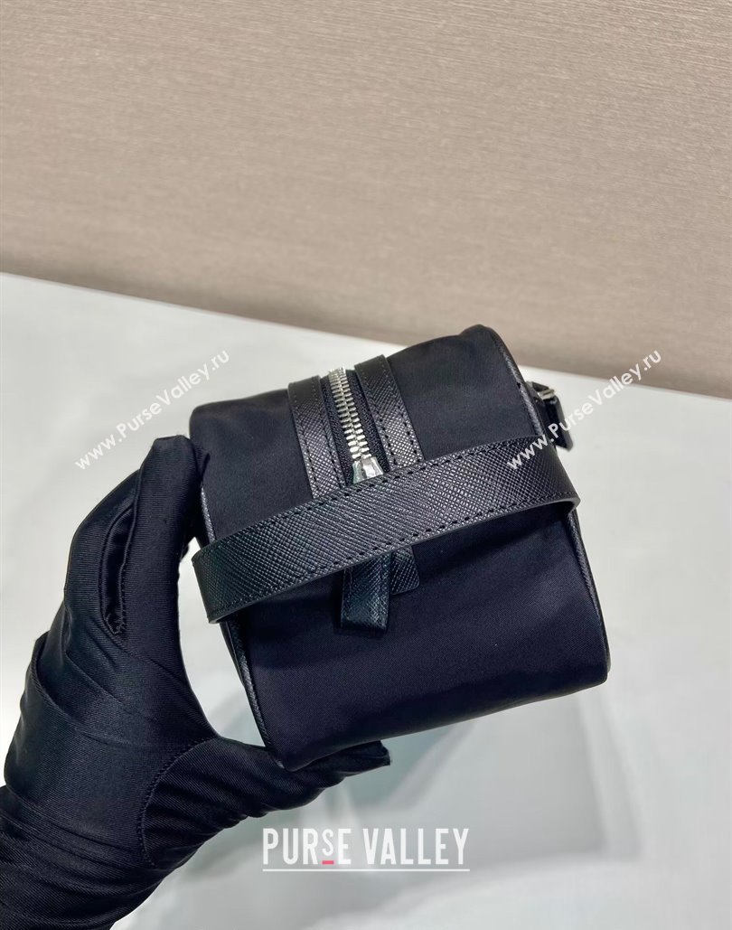 Prada Mens Re-Nylon and leather pouch Black 2024 2NA819 (YZ-240805082)