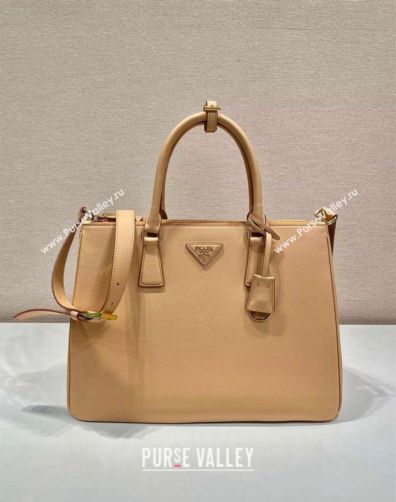 Prada Large Galleria leather top handle bag Beige 2024 1BA446 (YZ-240805083)