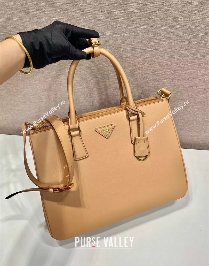 Prada Large Galleria leather top handle bag Beige 2024 1BA446 (YZ-240805083)