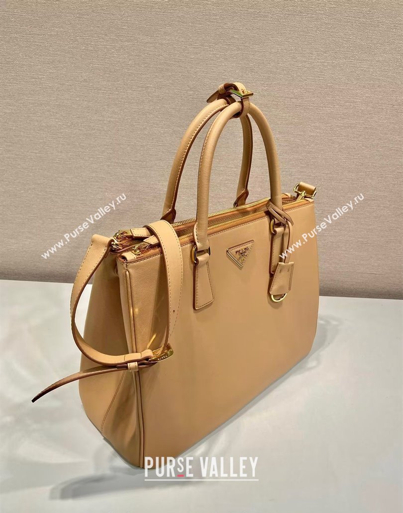 Prada Large Galleria leather top handle bag Beige 2024 1BA446 (YZ-240805083)