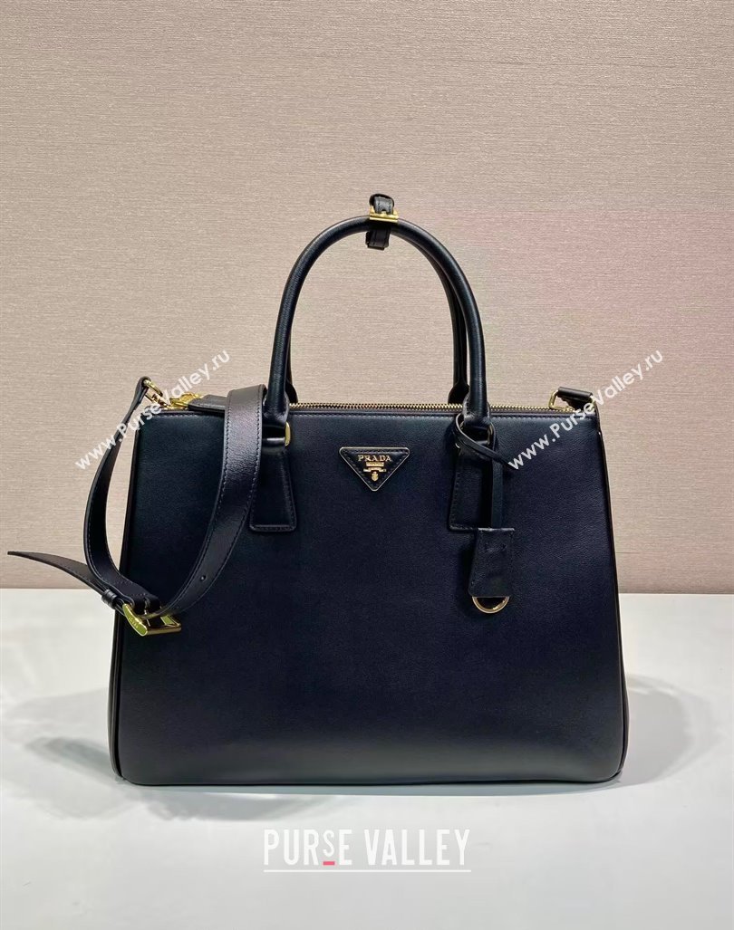 Prada Large Galleria leather top handle bag Black 2024 1BA446 (YZ-240805084)