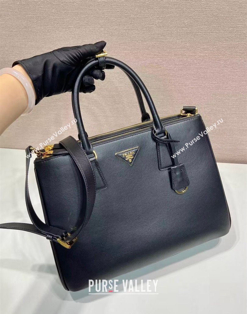 Prada Large Galleria leather top handle bag Black 2024 1BA446 (YZ-240805084)