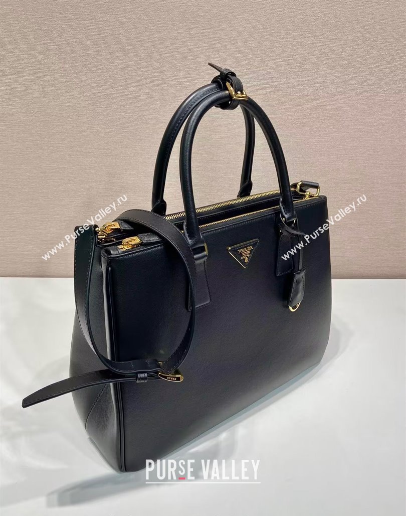 Prada Large Galleria leather top handle bag Black 2024 1BA446 (YZ-240805084)