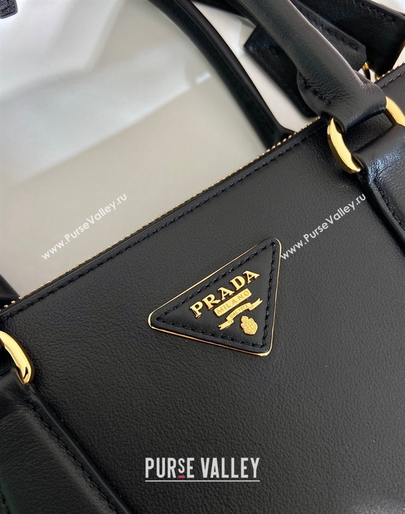 Prada Large Galleria leather top handle bag Black 2024 1BA446 (YZ-240805084)