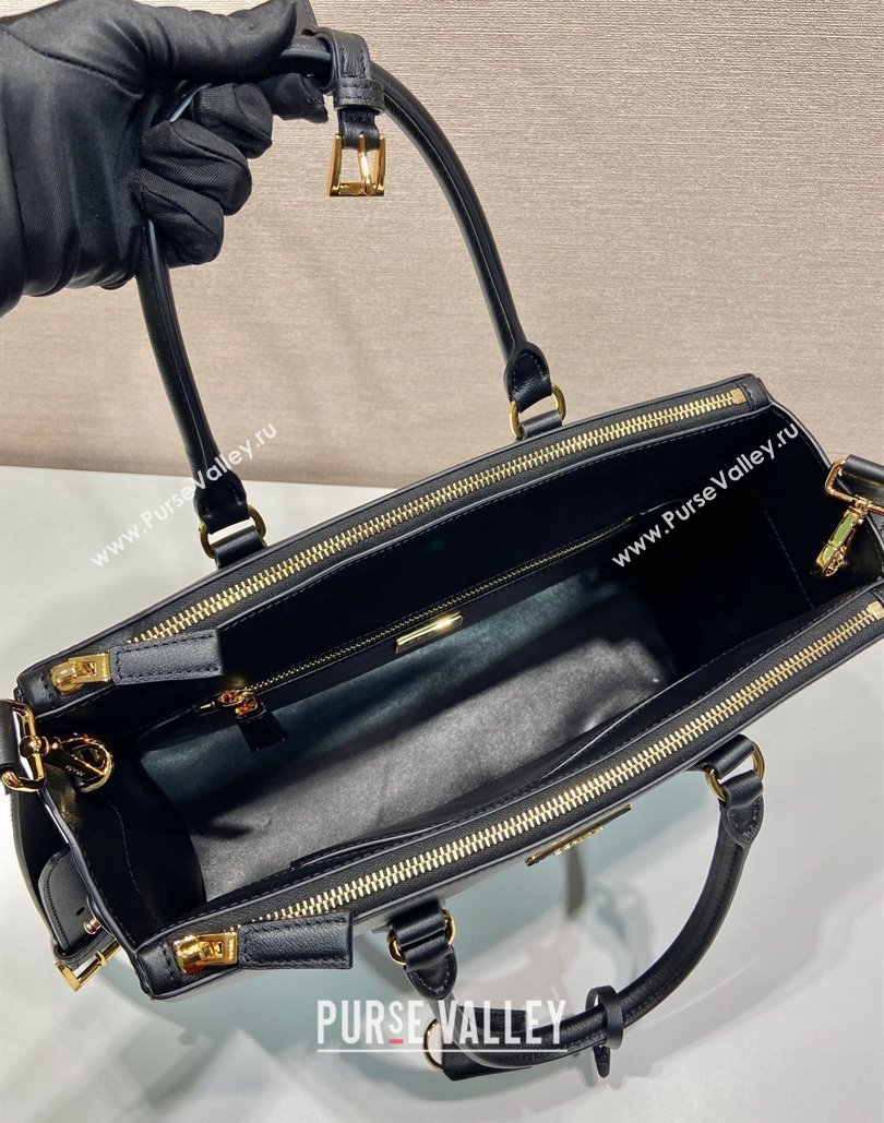 Prada Large Galleria leather top handle bag Black 2024 1BA446 (YZ-240805084)