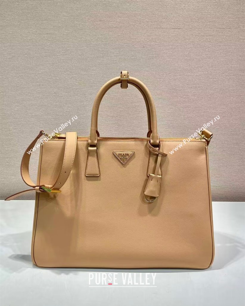 Prada Extra-large Galleria leather top handle bag Beige 2024 1BA802 (YZ-240805085)