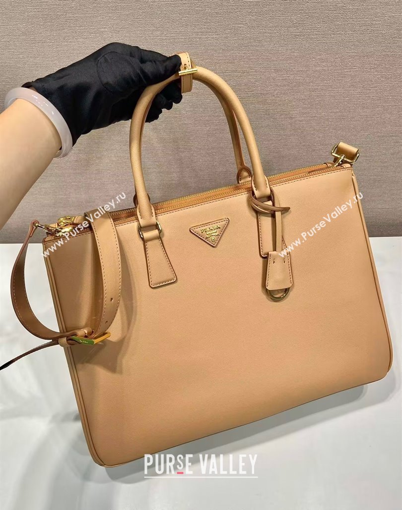 Prada Extra-large Galleria leather top handle bag Beige 2024 1BA802 (YZ-240805085)