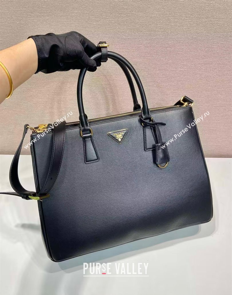 Prada Extra-large Galleria leather top handle bag Black 2024 1BA802 (YZ-240805086)