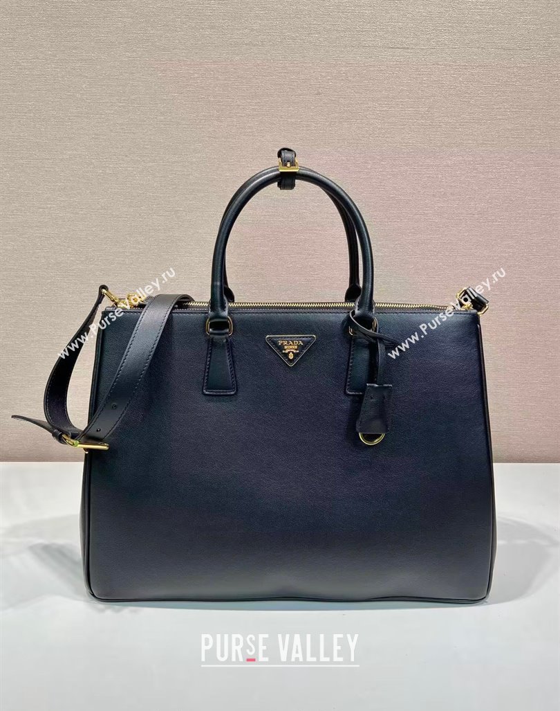 Prada Extra-large Galleria leather top handle bag Black 2024 1BA802 (YZ-240805086)