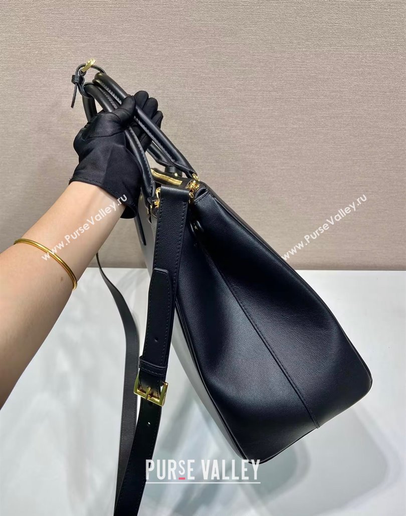 Prada Extra-large Galleria leather top handle bag Black 2024 1BA802 (YZ-240805086)