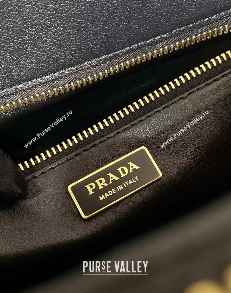 Prada Extra-large Galleria leather top handle bag Black 2024 1BA802 (YZ-240805086)