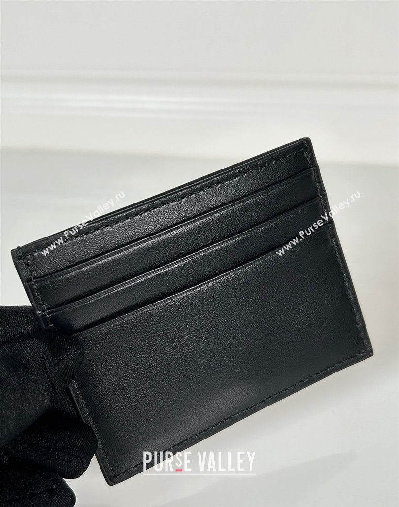 Prada Black Leather card holder wallet Gold Triangle 2024 1MC025 (YZ-240805090)