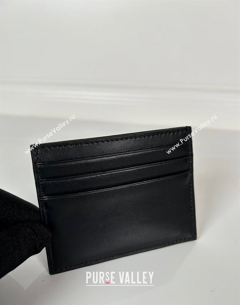 Prada Black Leather card holder wallet Gold Logo 2024 1MC025 (YZ-240805091)