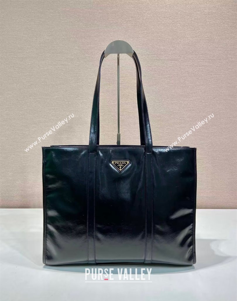 Prada Large Leather Tote bag Black 2024 1BG460 (YZ-240805101)