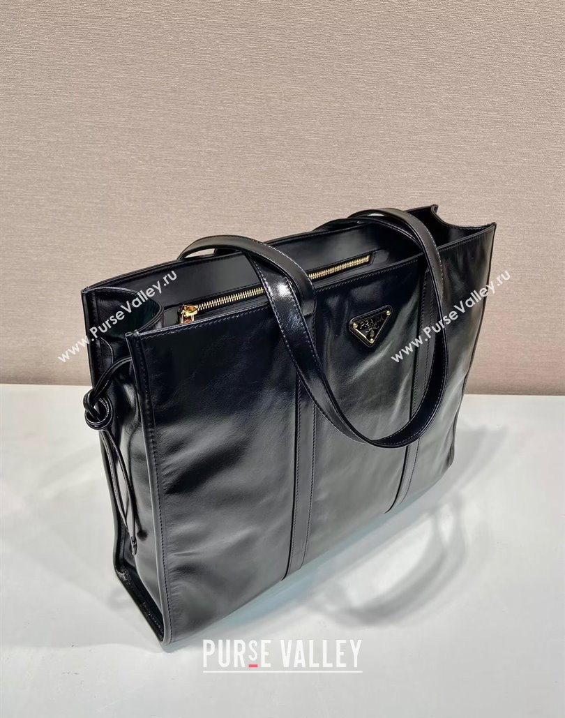 Prada Large Leather Tote bag Black 2024 1BG460 (YZ-240805101)