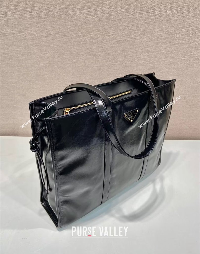 Prada Large Leather Tote bag Black 2024 1BG460 (YZ-240827061)