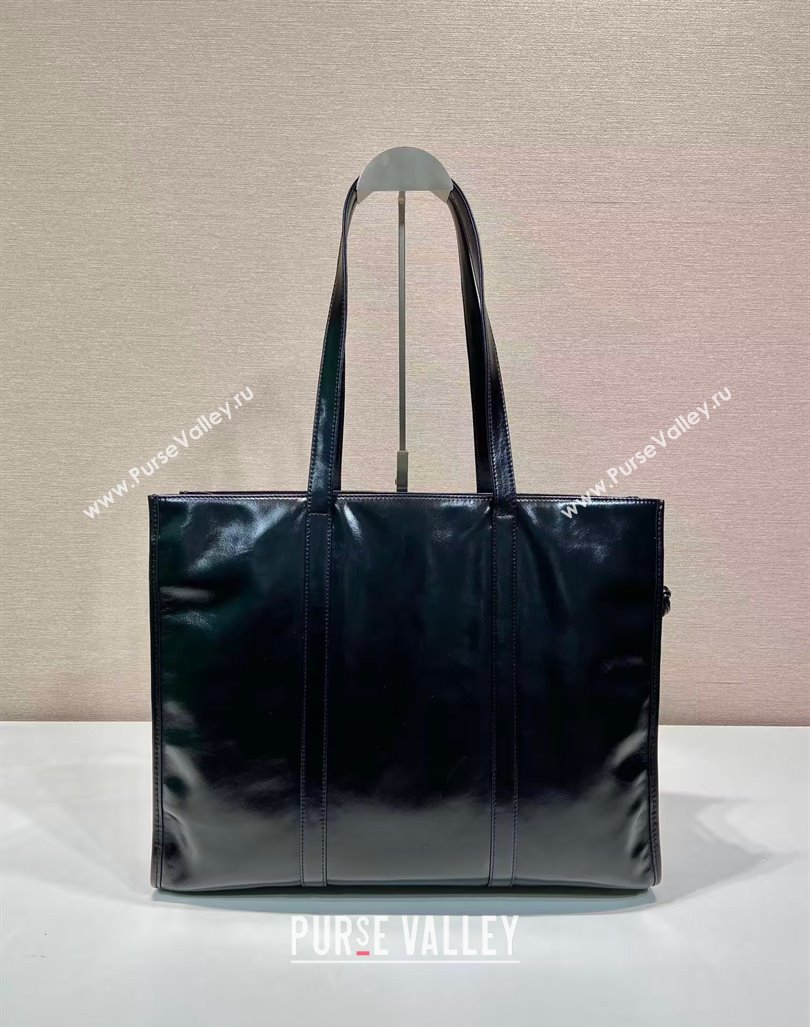 Prada Large Leather Tote bag Black 2024 1BG460 (YZ-240827061)