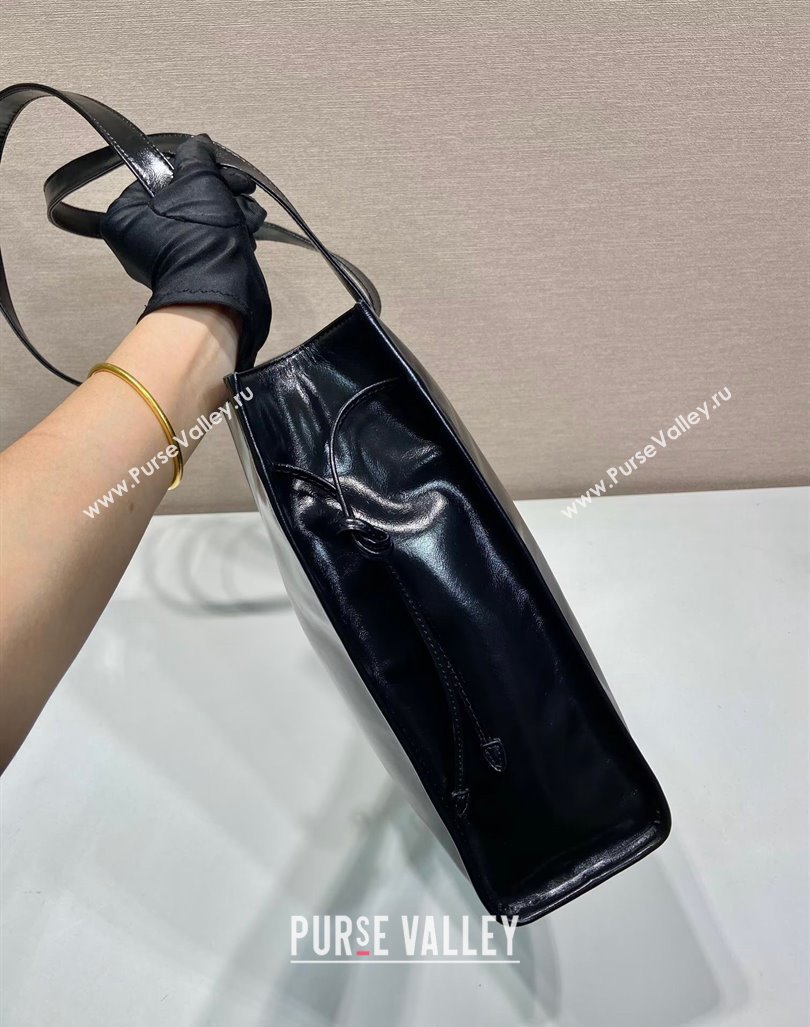 Prada Large Leather Tote bag Black 2024 1BG460 (YZ-240827061)