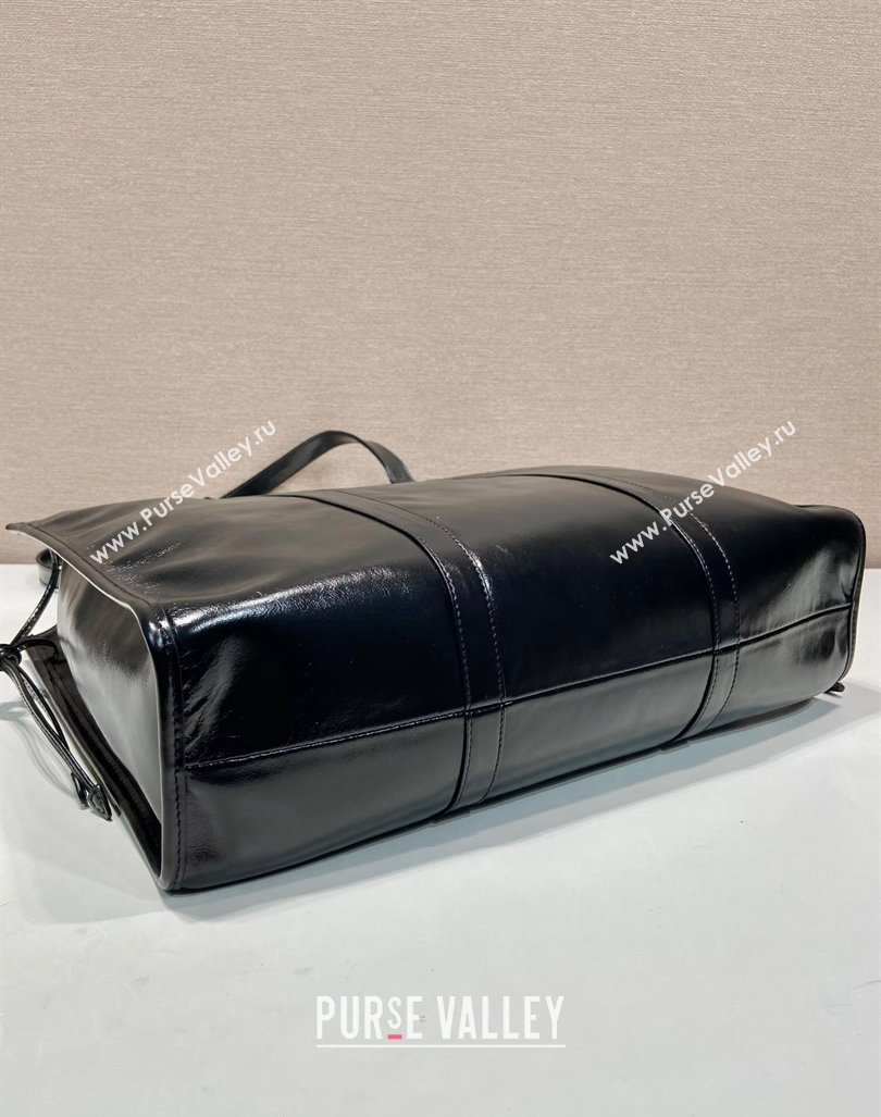 Prada Large Leather Tote bag Black 2024 1BG460 (YZ-240827061)