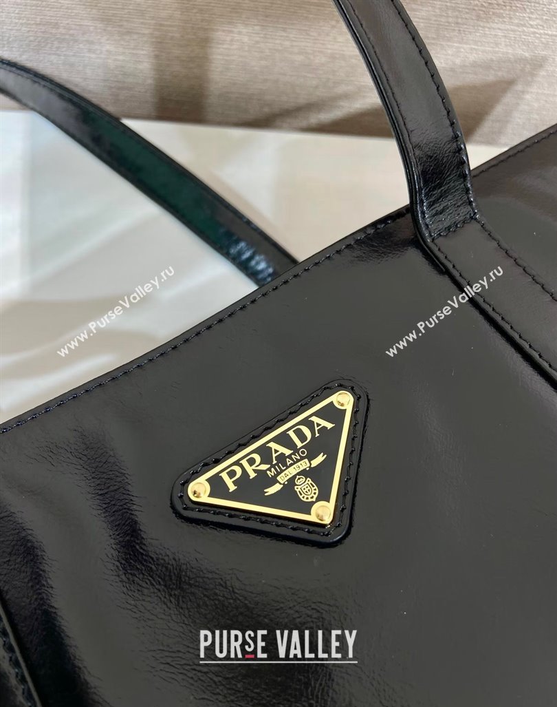 Prada Large Leather Tote bag Black 2024 1BG460 (YZ-240827061)