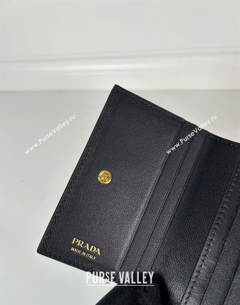 Prada Small leather wallet Black 2024 1MV021 (YZ-240805103)