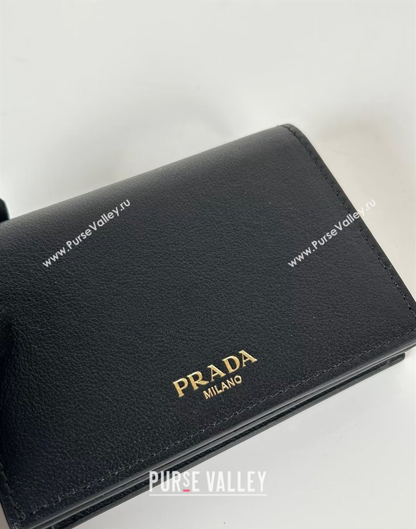 Prada Small leather wallet Black 2024 1MV021 (YZ-240805103)