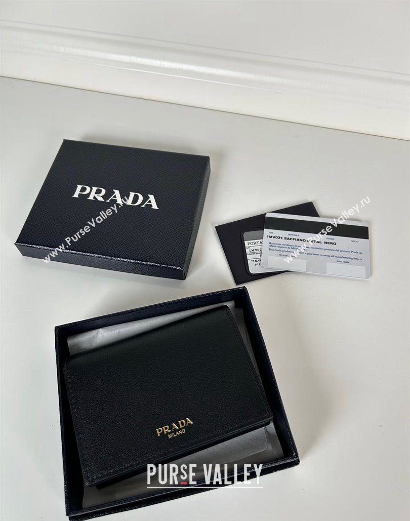 Prada Small leather wallet Black 2024 1MV021 (YZ-240805103)