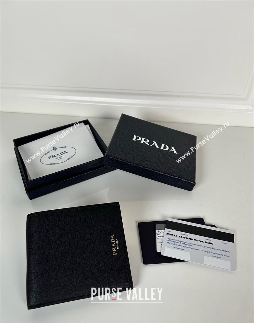 Prada Leather wallet Black 2024 2MO513 (YZ-240805104)